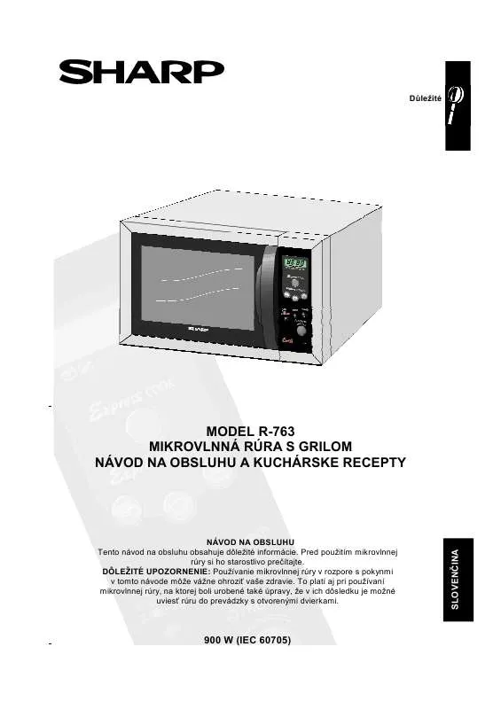 Mode d'emploi SHARP R-763