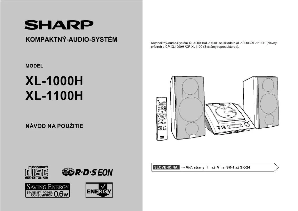 Mode d'emploi SHARP XL-1000/1100H
