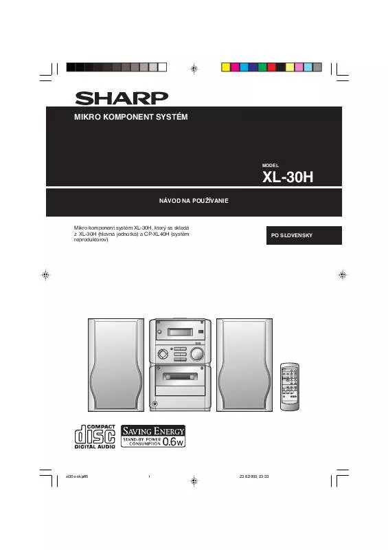 Mode d'emploi SHARP XL-30H