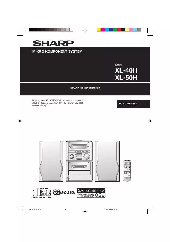 Mode d'emploi SHARP XL-40/50H