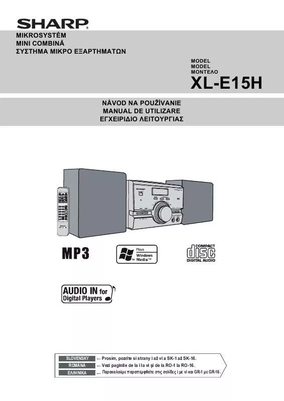 Mode d'emploi SHARP XL-E15H