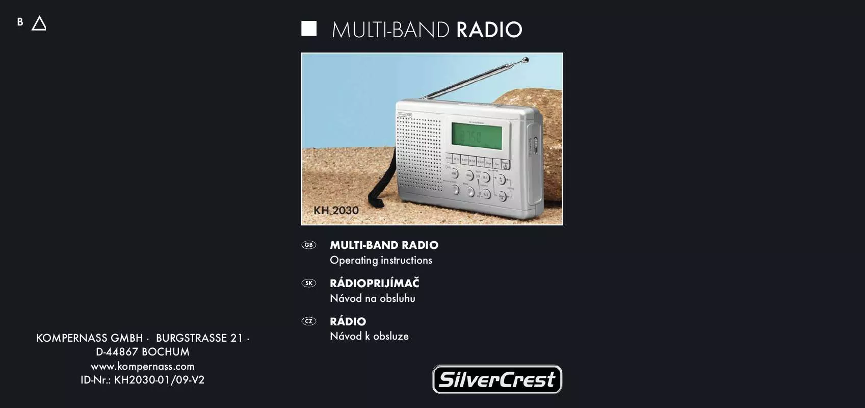 Mode d'emploi SILVERCREST KH 2030 MULTI-BAND RADIO