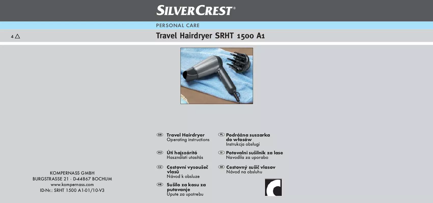 Mode d'emploi SILVERCREST SHRT 1500 A1