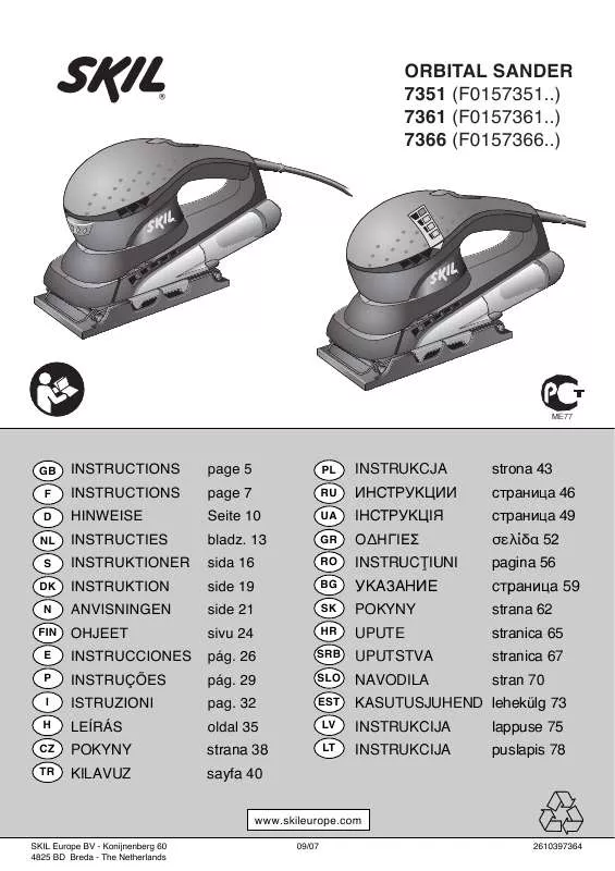 Mode d'emploi SKIL 7361