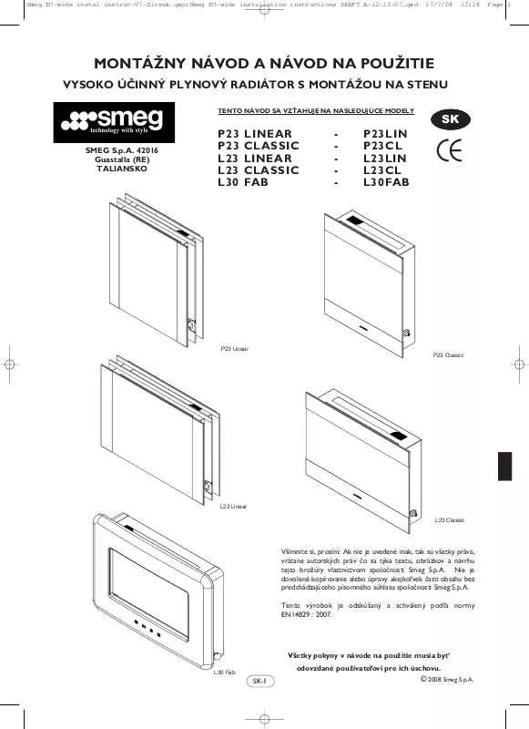 Mode d'emploi SMEG L30FABCR