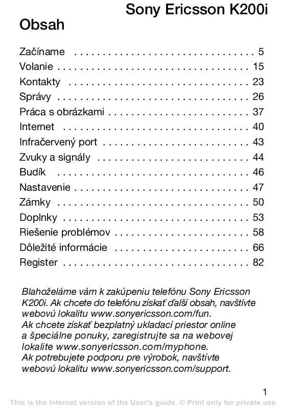 Mode d'emploi SONY ERICSSON K200I