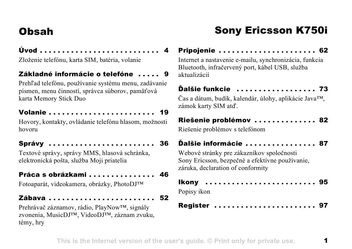 Mode d'emploi SONY ERICSSON K750I