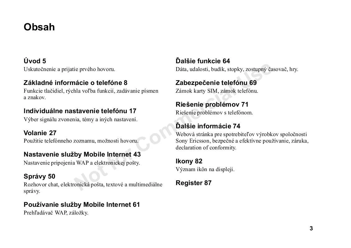 Mode d'emploi SONY ERICSSON T300