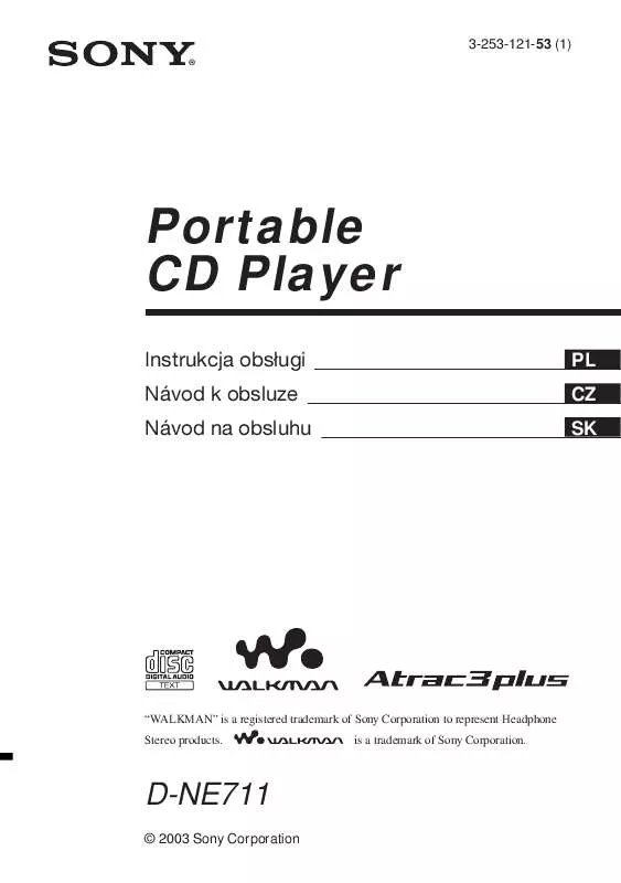 Mode d'emploi SONY D-NE711