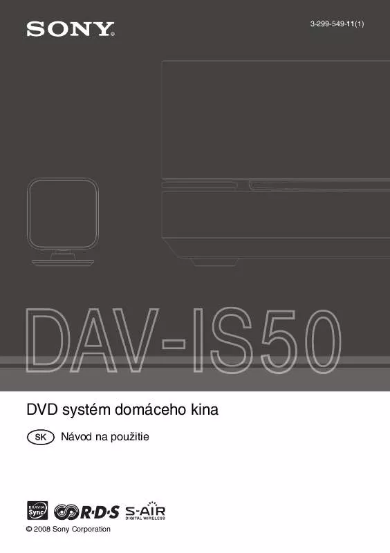 Mode d'emploi SONY DAV-IS50