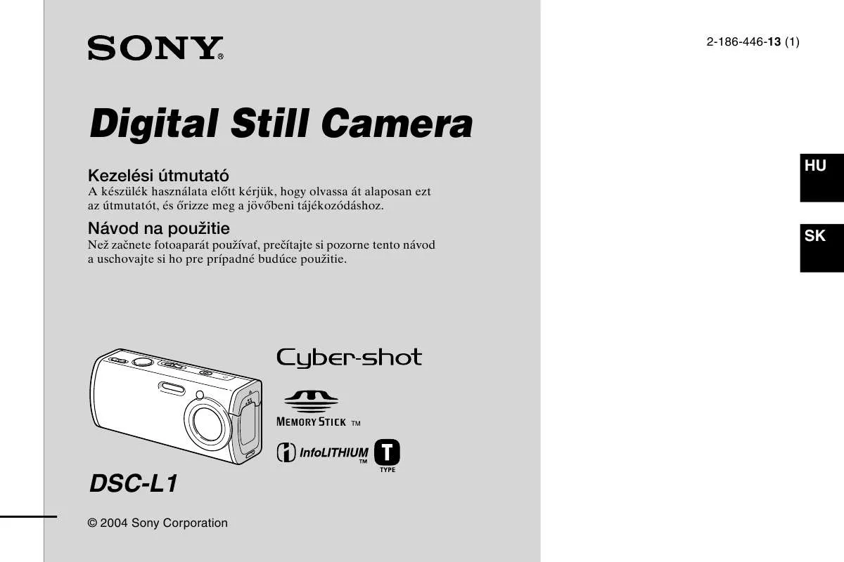 Mode d'emploi SONY CYBER-SHOT DSC-L1