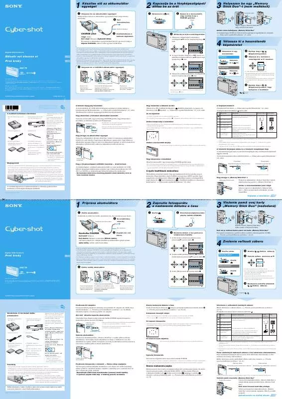 Mode d'emploi SONY CYBER-SHOT DSC-T9