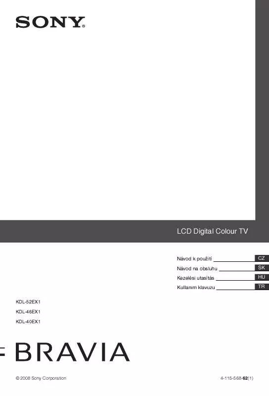 Mode d'emploi SONY KDL-46EX1