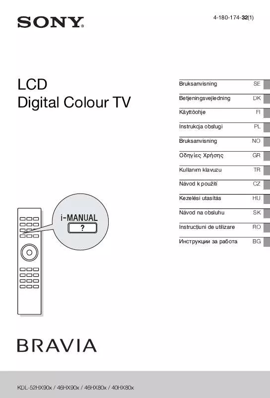 Mode d'emploi SONY KDL-46HX903