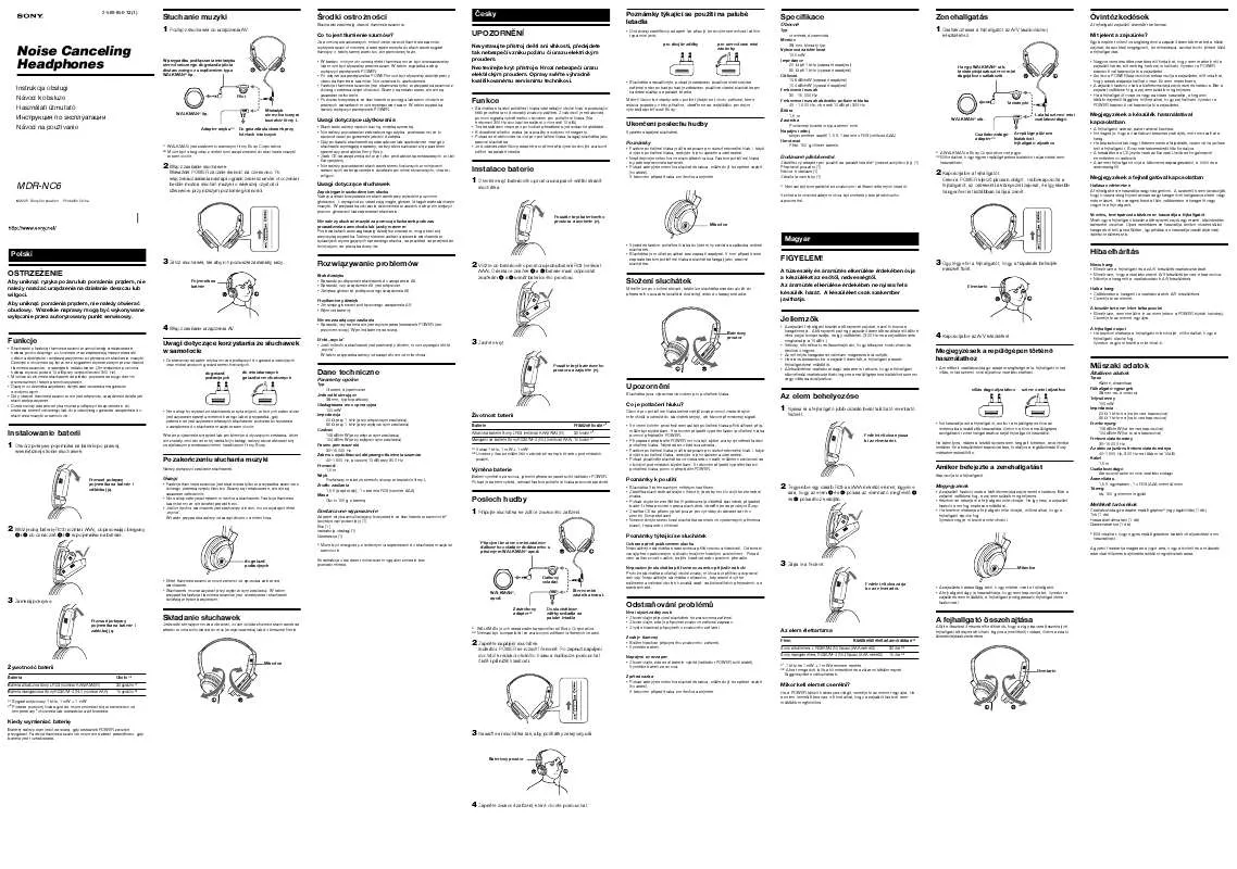 Mode d'emploi SONY MDR-NC6