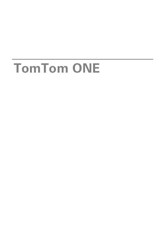 Mode d'emploi TOMTOM ONE VERSION 3