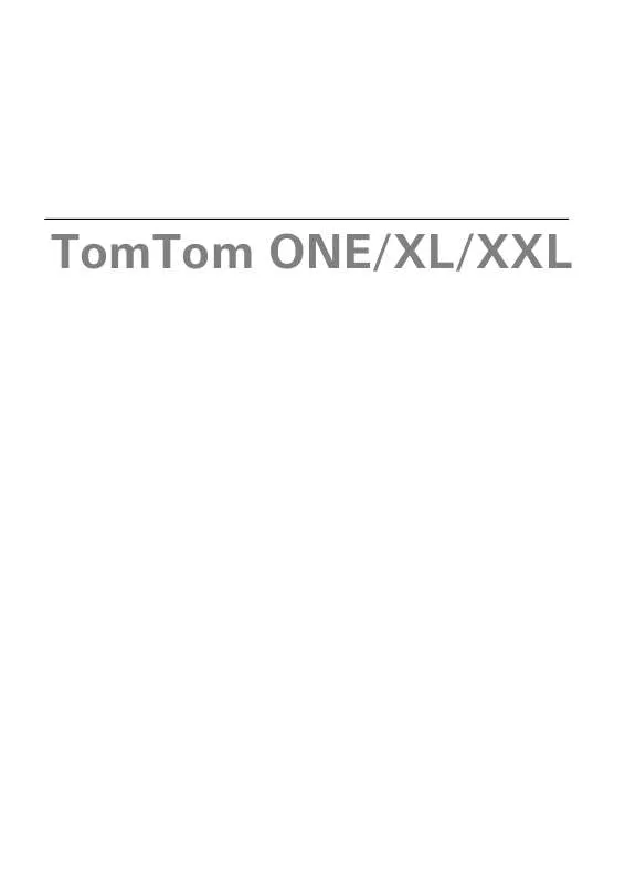 Mode d'emploi TOMTOM ONE