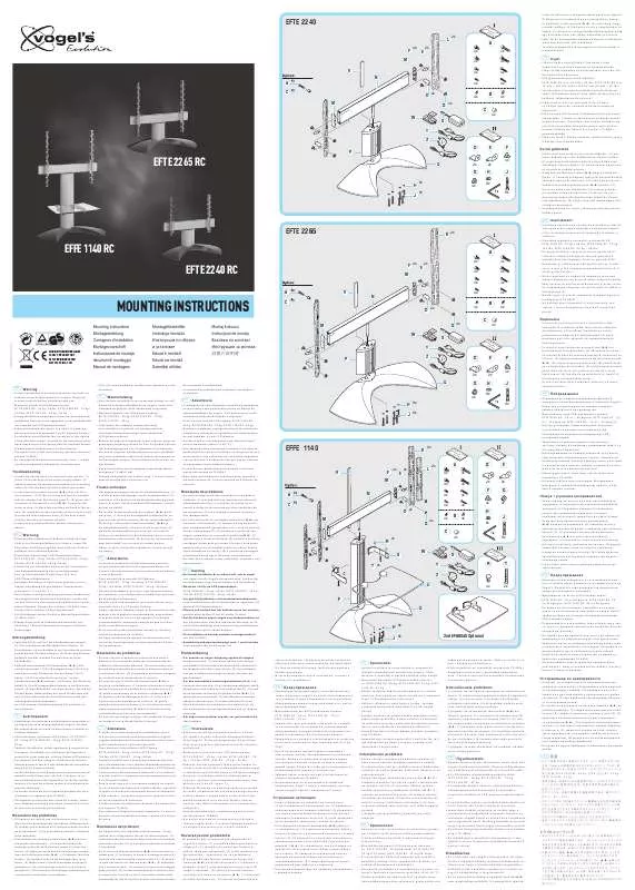 Mode d'emploi VOGELS EFFE 1140 RC