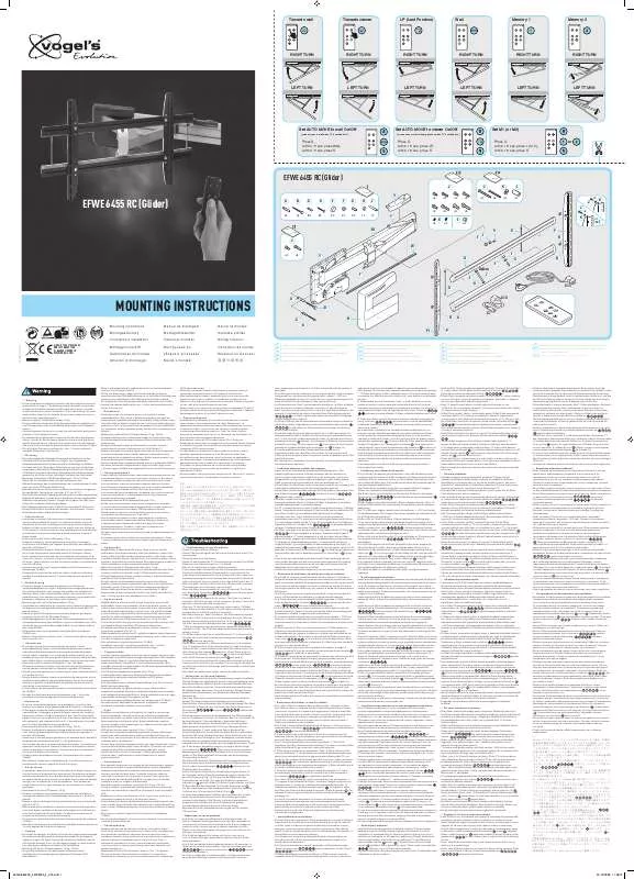 Mode d'emploi VOGELS EFWE 6455 RC