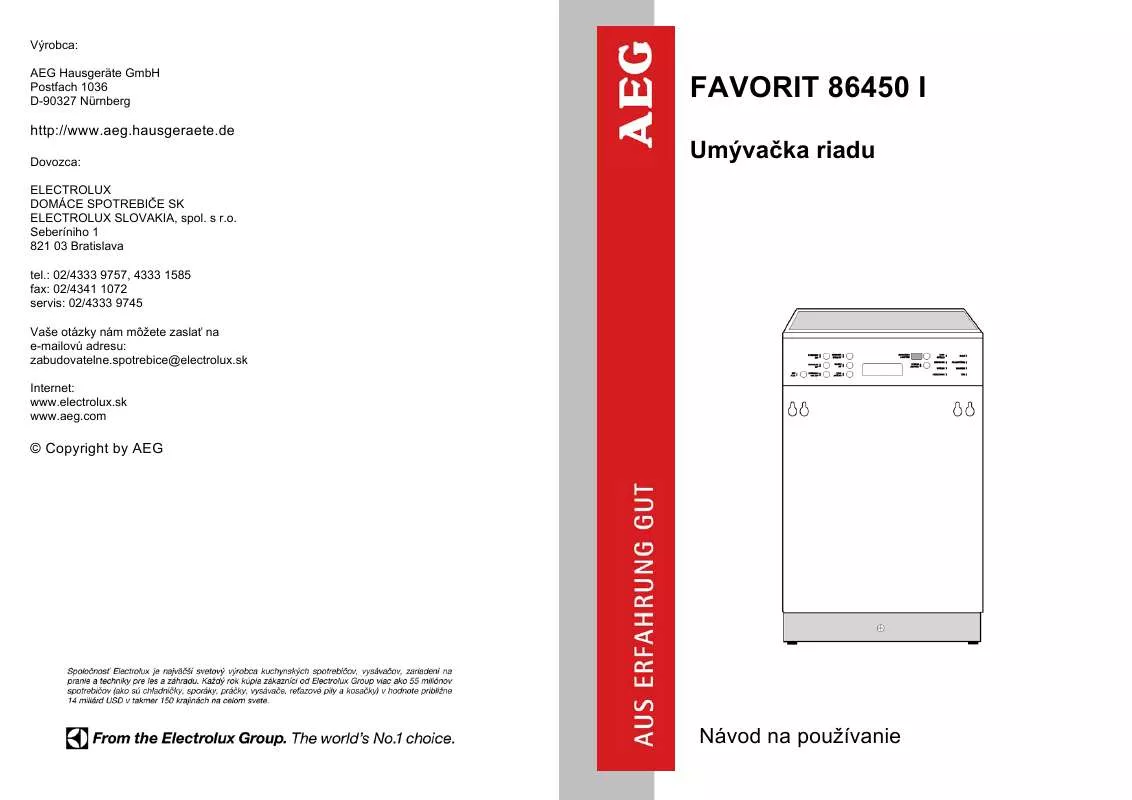 Mode d'emploi ZANUSSI FAV86450IB