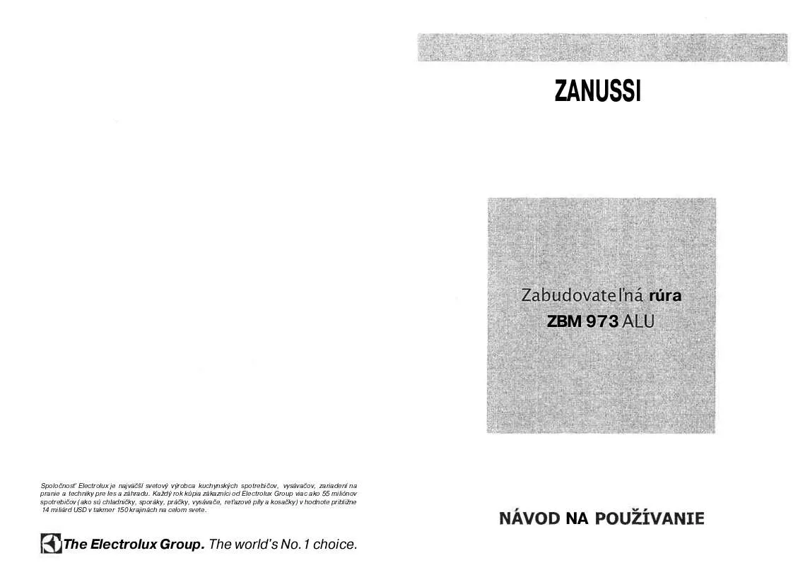 Mode d'emploi ZANUSSI ZBM973ALU