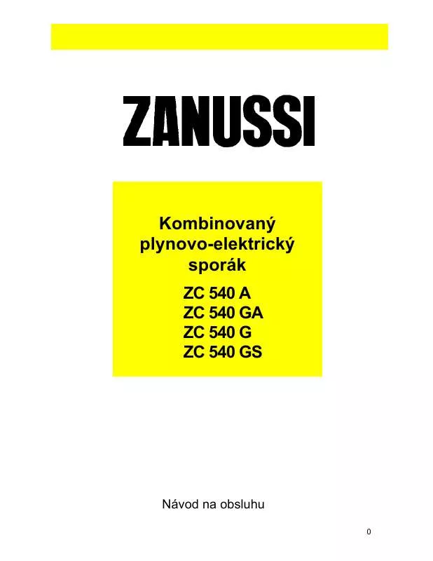 Mode d'emploi ZANUSSI ZC540G