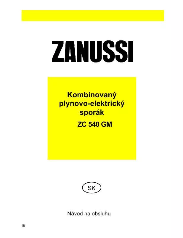 Mode d'emploi ZANUSSI ZC540GM