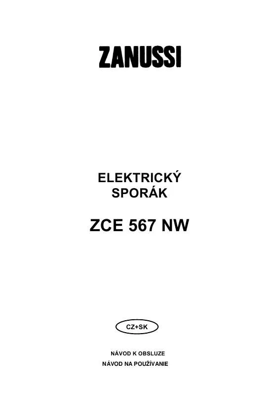 Mode d'emploi ZANUSSI ZCE567NW