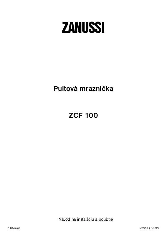 Mode d'emploi ZANUSSI ZCF100