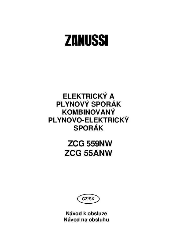 Mode d'emploi ZANUSSI ZCG559NW