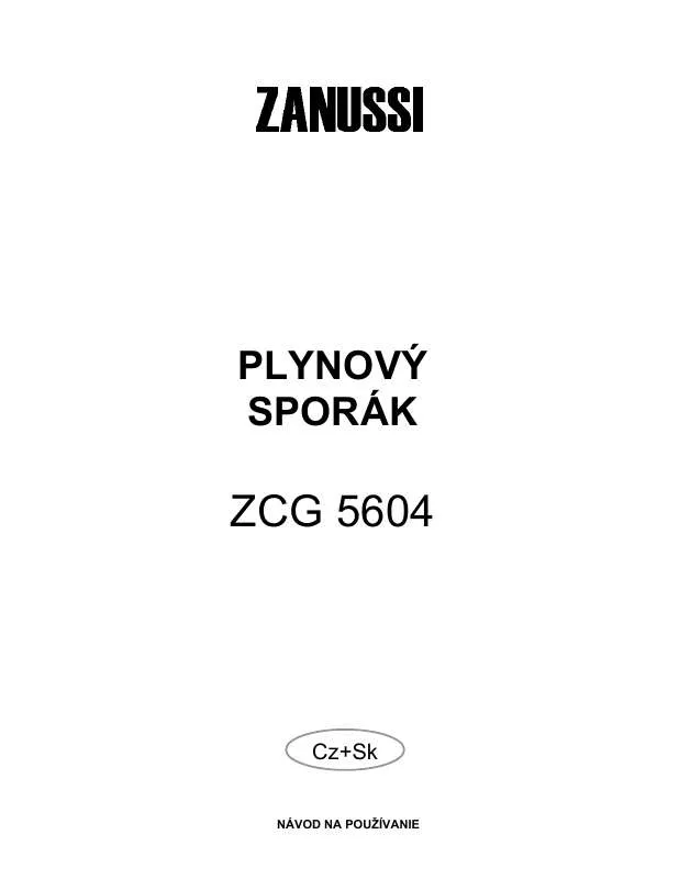 Mode d'emploi ZANUSSI ZCG5604