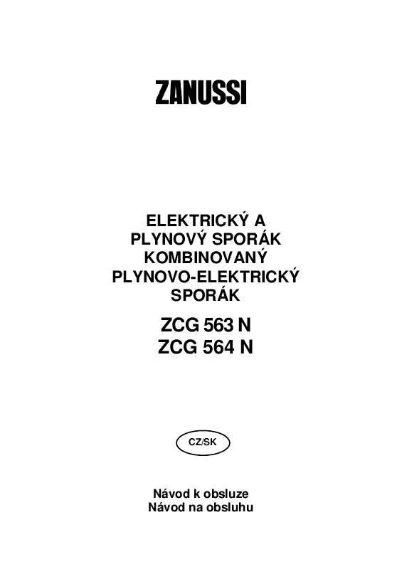 Mode d'emploi ZANUSSI ZCG563NW