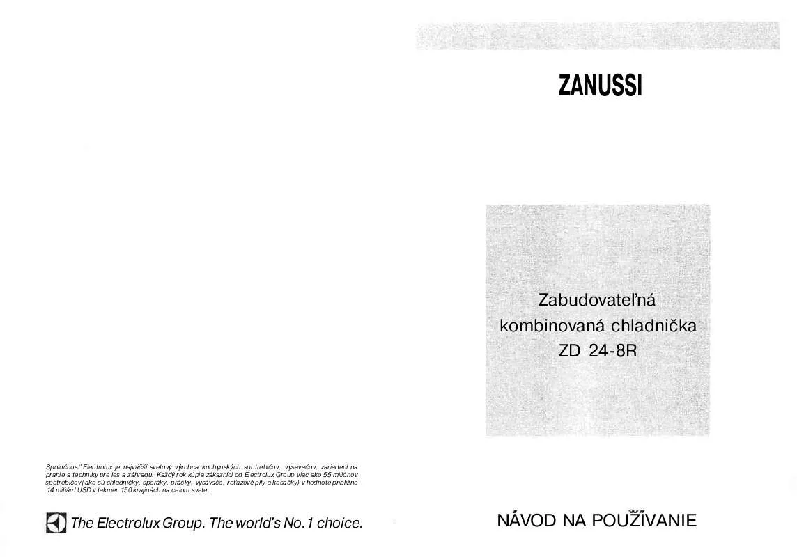 Mode d'emploi ZANUSSI ZD21/8R