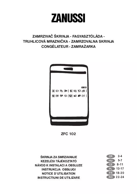 Mode d'emploi ZANUSSI ZFC102