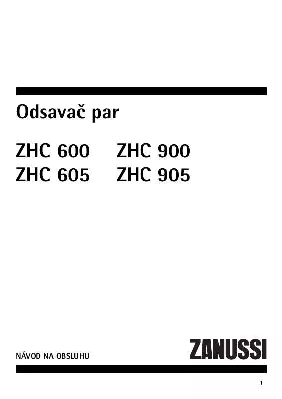 Mode d'emploi ZANUSSI ZHC600X
