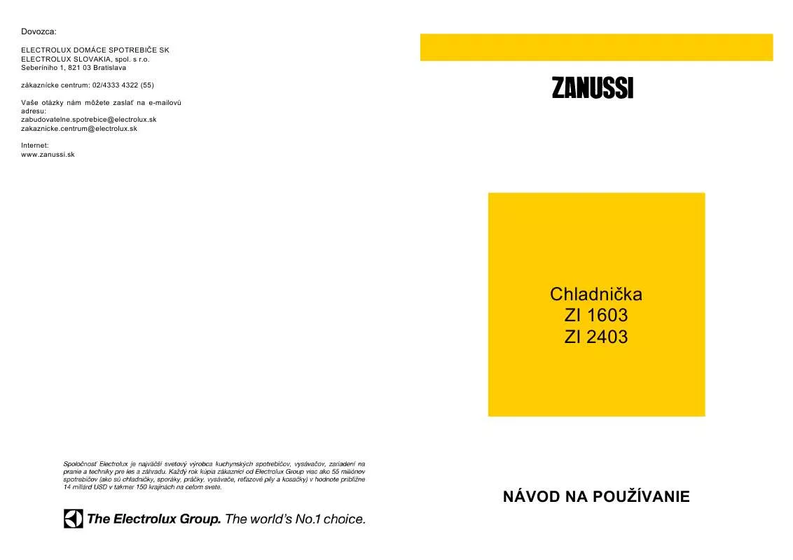 Mode d'emploi ZANUSSI ZI2403