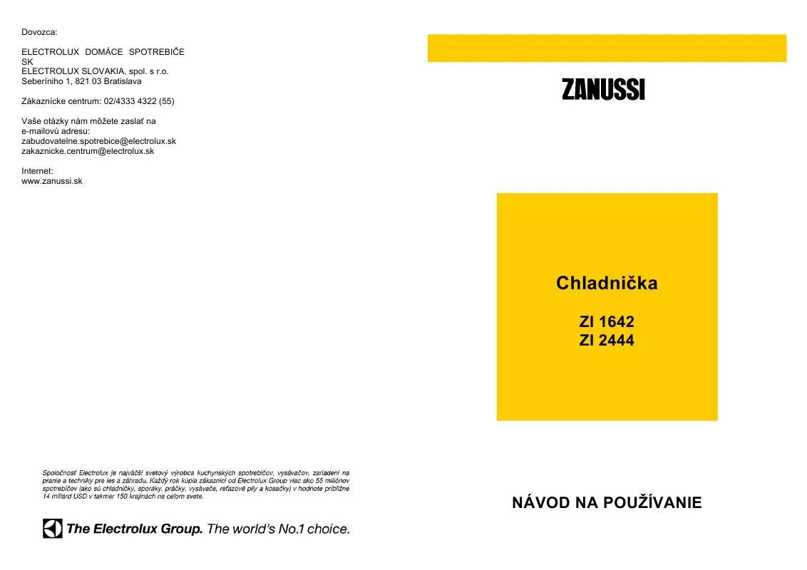 Mode d'emploi ZANUSSI ZI2444