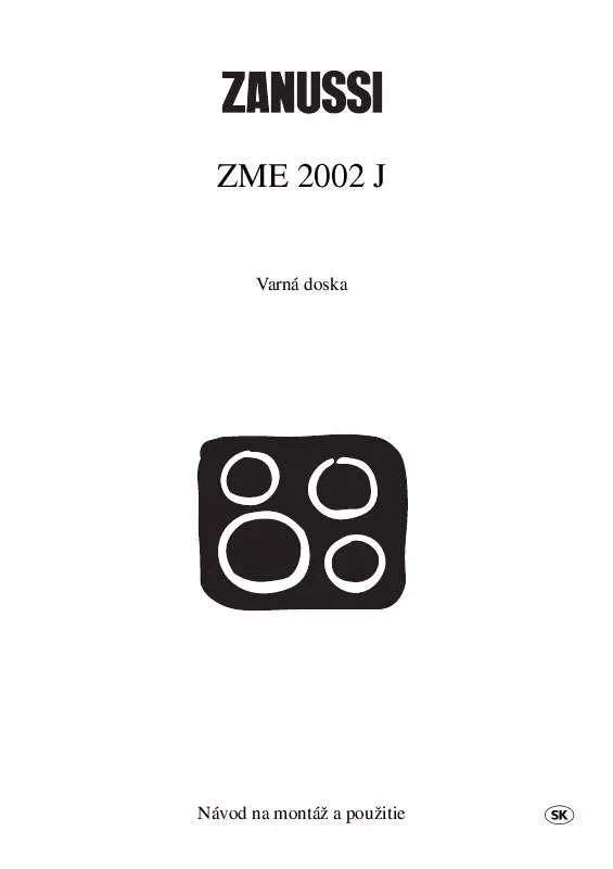 Mode d'emploi ZANUSSI ZME2002J