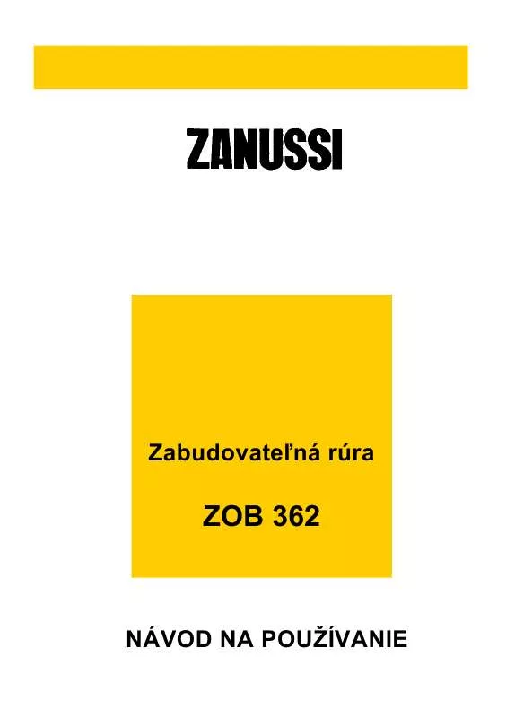 Mode d'emploi ZANUSSI ZOB362X