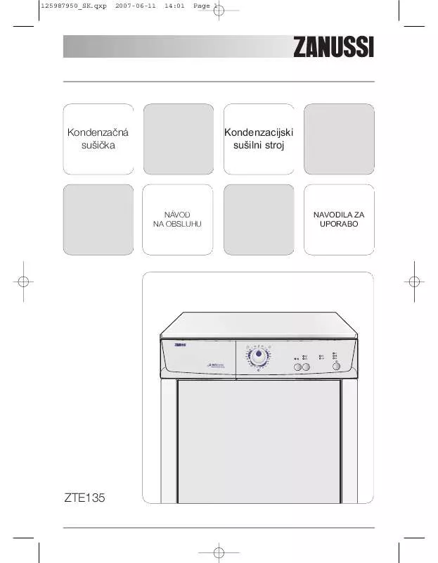 Mode d'emploi ZANUSSI ZTE135