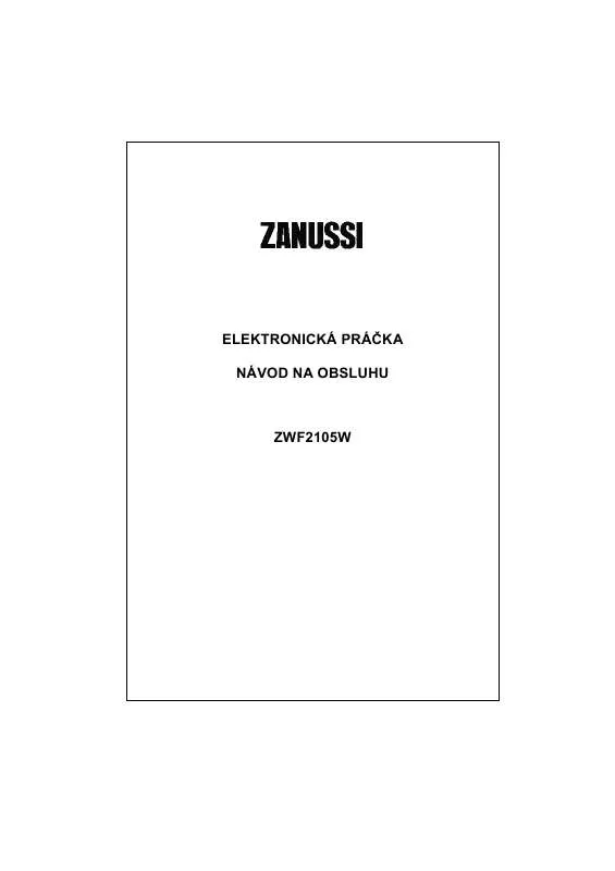 Mode d'emploi ZANUSSI ZWF2105W